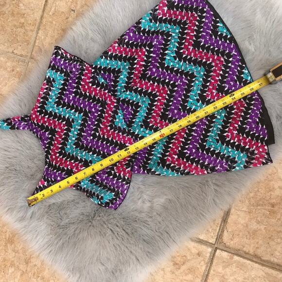 b'tween Girls Dress Size 10‎ Purple Teal Black Chevron Tank White Pink Tiered - Picture 4 of 9